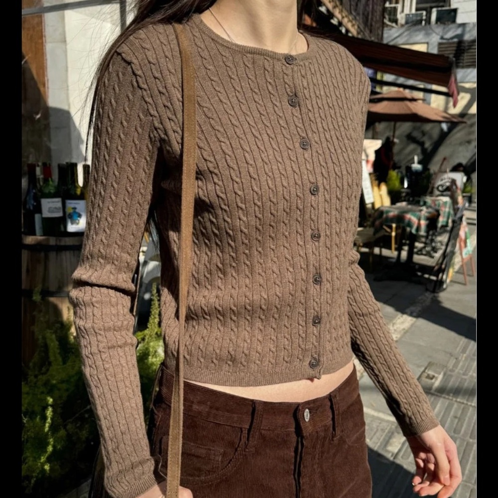 Brandy Melville Cable Knit Cardigan